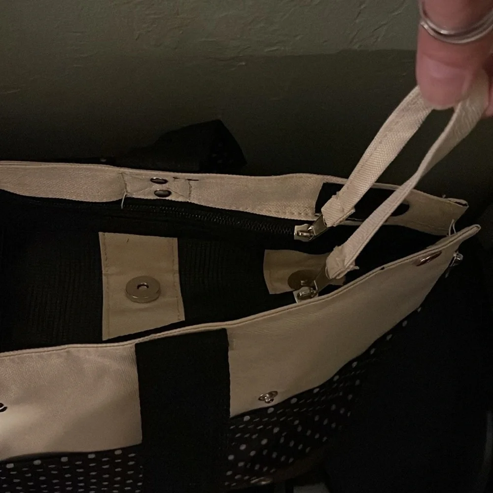 Pet Life Tote Spotted Fashion Pet Carrier/SecurerAbove-top Dual-Zipper